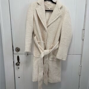 LoveShackFancy Cream Textured Jacket